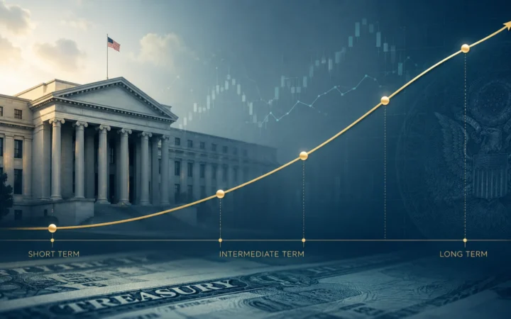 Illustration introducing the Treasury yield curve.