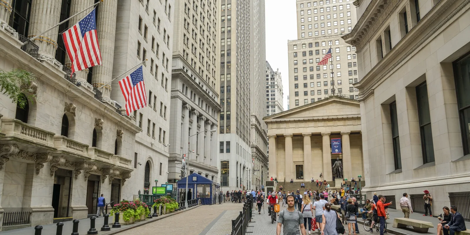 Broad Street in New York’s financial district.